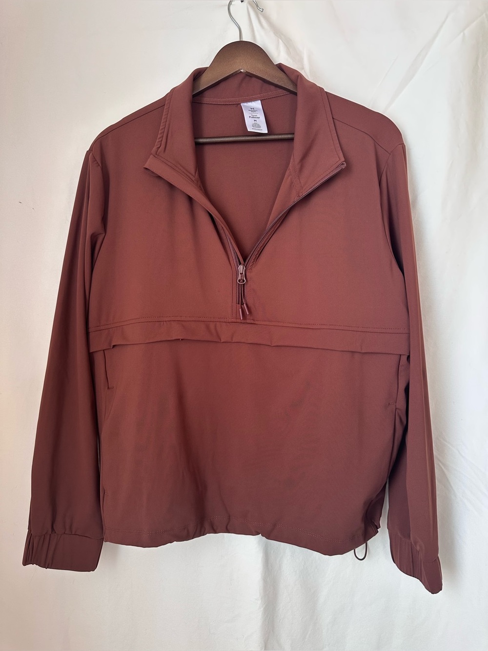Women's Quarter-Zip Pullover Hoodie in Rust